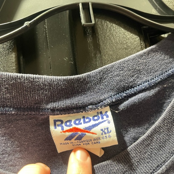 VINTAGE Reebok Shirt Men XL Black Muscle Tank Top Pullover Gym Athletic 90s USA - Picture 3 of 6